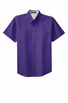 Port Authority Tall Short Sleeve Easy Care Shirt. TLS508 Purple/ Light Stone