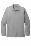 TravisMathew Oceanside Heather Long Sleeve Polo TM1MZ343 Quiet Shade Grey Heather
