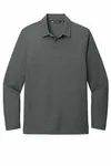 TravisMathew Oceanside Heather Long Sleeve Polo TM1MZ343 Black Heather