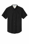 Port Authority Tall Short Sleeve Easy Care Shirt. TLS508 Black/ Light Stone