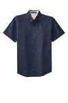 Port Authority Tall Short Sleeve Easy Care Shirt. TLS508 Navy/ Light Stone