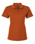 Women's Pique Polo Rust