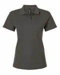 Women's Pique Polo Charcoal