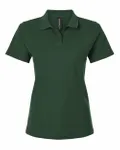 Women's Pique Polo Forest Green