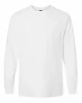 Ultra Cotton® Long Sleeve Pocket T-Shirt WHITE