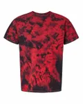 Crystal Tie-Dyed T-Shirt Black/ Red Crystal