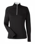 Women's Wells Quarter-Zip Tech Pullover Black/ White