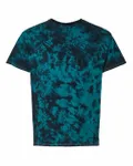 Crystal Tie-Dyed T-Shirt Black/ Teal