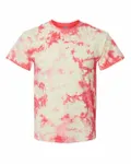 Crystal Tie-Dyed T-Shirt Coral/ Soft Yellow