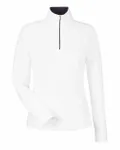 Women's Wells Quarter-Zip Tech Pullover White/ Eclipse