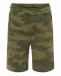 Youth Lightweight Special Blend Fleece Shorts Forest Camo Heather