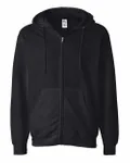 Midweight Full-Zip Hooded Sweatshirt BLACK