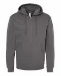 Midweight Full-Zip Hooded Sweatshirt Charcoal