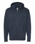 Midweight Full-Zip Hooded Sweatshirt Classic Navy Heather