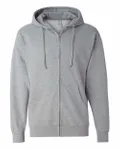 Midweight Full-Zip Hooded Sweatshirt GREY HEATHER