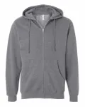 Midweight Full-Zip Hooded Sweatshirt Gunmetal Heather