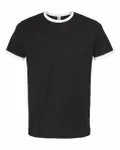 Unisex Fine Jersey Ringer T-Shirt Black/ White