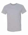 Bayside Adult Adult Heather Ring-Spun Jersey Tee Heather Grey