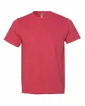 Bayside Adult Adult Heather Ring-Spun Jersey Tee Heather Red
