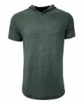 Next Level Apparel Unisex Mock Twist Short Sleeve Hoody T-Shirt Forest Green