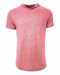 Next Level Apparel Unisex Mock Twist Short Sleeve Hoody T-Shirt Tech Pink