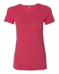 Next Level Apparel Ladies' Triblend Crew Vintage Shocking Pink