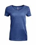Threadfast Apparel Ladies' Vintage Dye Short-Sleeve V-Neck T-Shirt VINTAGE NAVY