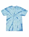 Tie-Dye Youth 5.4 oz. 100% Cotton T-Shirt SPIDER BABY BLUE