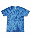 Tie-Dye Youth 5.4 oz. 100% Cotton T-Shirt SPIDER ROYAL