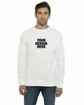 Next Level Apparel Unisex Laguna French Terry Raglan Sweatshirt WHITE
