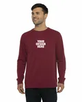 Next Level Apparel Unisex Laguna French Terry Raglan Sweatshirt Cardinal