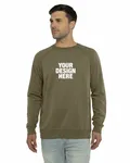 Next Level Apparel Unisex Laguna French Terry Raglan Sweatshirt Military Green