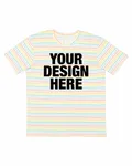 LAT Men's Fine Jersey T-Shirt Rainbow Stripe