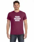 LAT Men's Fine Jersey T-Shirt Vintage Burgundy