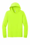 Jerzees Classics Unisex Cotton Long Sleeve Hooded T-Shirt 363LH SAFETY GREEN