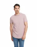 Next Level Apparel Unisex Mock Twist Short Sleeve Hoody T-Shirt Tech Maroon