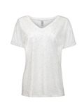Threadfast Apparel Ladies' Triblend Fleck Short-Sleeve V-Neck T-Shirt Cream Fleck