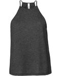 Bella + Canvas Ladies' Flowy High Neck Tank Dark Gry Heather