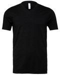 Bella + Canvas Unisex Triblend V-Neck T-Shirt Solid Blk Trblnd