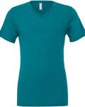 Bella + Canvas Unisex Triblend V-Neck T-Shirt Teal Triblend