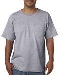 Bayside Adult Short-Sleeve T-Shirt with Pocket Dark Ash