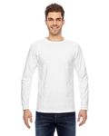 Bayside Adult 6.1 oz., 100% Cotton Long Sleeve T-Shirt WHITE