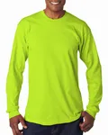 Bayside Adult 6.1 oz., 100% Cotton Long Sleeve T-Shirt Lime Green