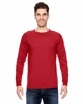 Bayside Adult 6.1 oz., 100% Cotton Long Sleeve T-Shirt RED