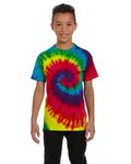 Tie-Dye Youth 5.4 oz. 100% Cotton T-Shirt Reactive Rainbow