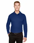 Devon & Jones CrownLux Performance Men's Tall Plaited Long Sleeve Polo TRUE ROYAL