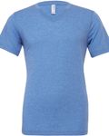 Bella + Canvas Unisex Triblend V-Neck T-Shirt Blue Triblend