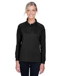 Harriton Ladies' Advantage Snag Protection Plus Long-Sleeve Tactical Polo BLACK