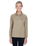 Harriton Ladies' Advantage Snag Protection Plus Long-Sleeve Tactical Polo Desert Khaki