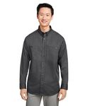 Harriton Men's Advantage IL Long-Sleeve Workshirt Dark Charcoal
